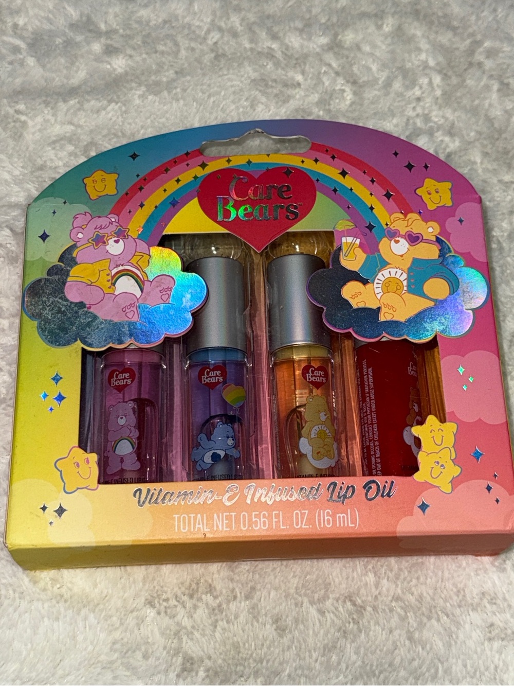 Care Bears Glossy Lip Oils - Purple, Blue, Orange, Red